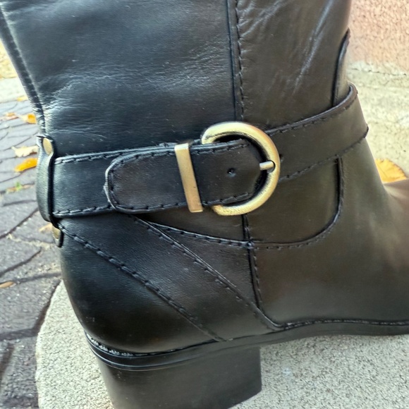 Y2K Classic black knee high leather riding boots - Picture 9 of 14